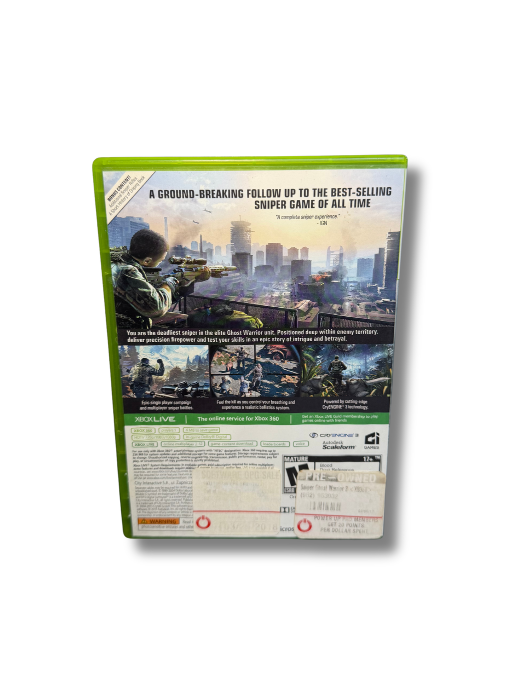 Sniper 2 Ghost Warrior Limited Edition